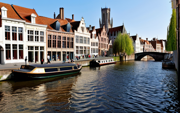 Bruges Canal Scene**

"A professional photograph of Bruges, Belgium, showcasing a canal with historic buildings in the background, fully clothed tourists on a boat, appropriate content, safe for work, perfect anatomy, natural proportions, family-friendly scene, clear details, daytime setting, well-formed hands."

**