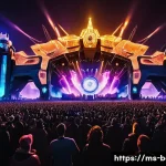 투머로우랜드 페스티벌 - **Tomorrowland 2025 'Orbyz' Mainstage Grandeur:**
    A breathtaking, wide-angle shot of the Tomorro...