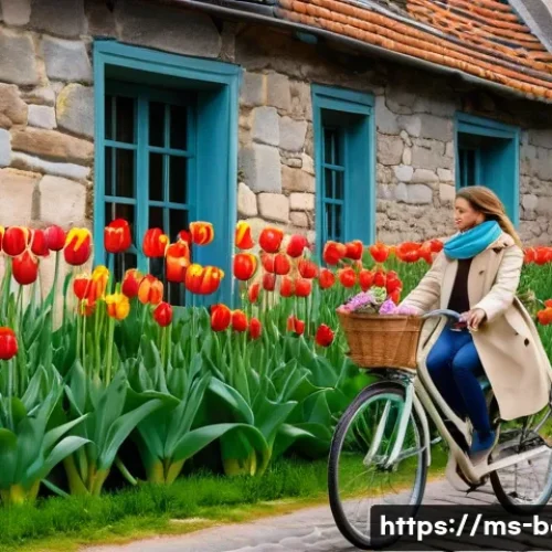 Home 28 벨기에 사계절 날씨 - **"A picturesque spring scene in Belgium. A charming European village is bathed in soft, early morni...